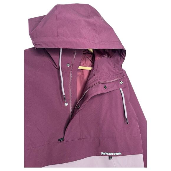 Psycho Tuna Jacket Mens Small Purple Wine Windbreaker Jacket Pull Over Hoodie - Picture 4 of 14